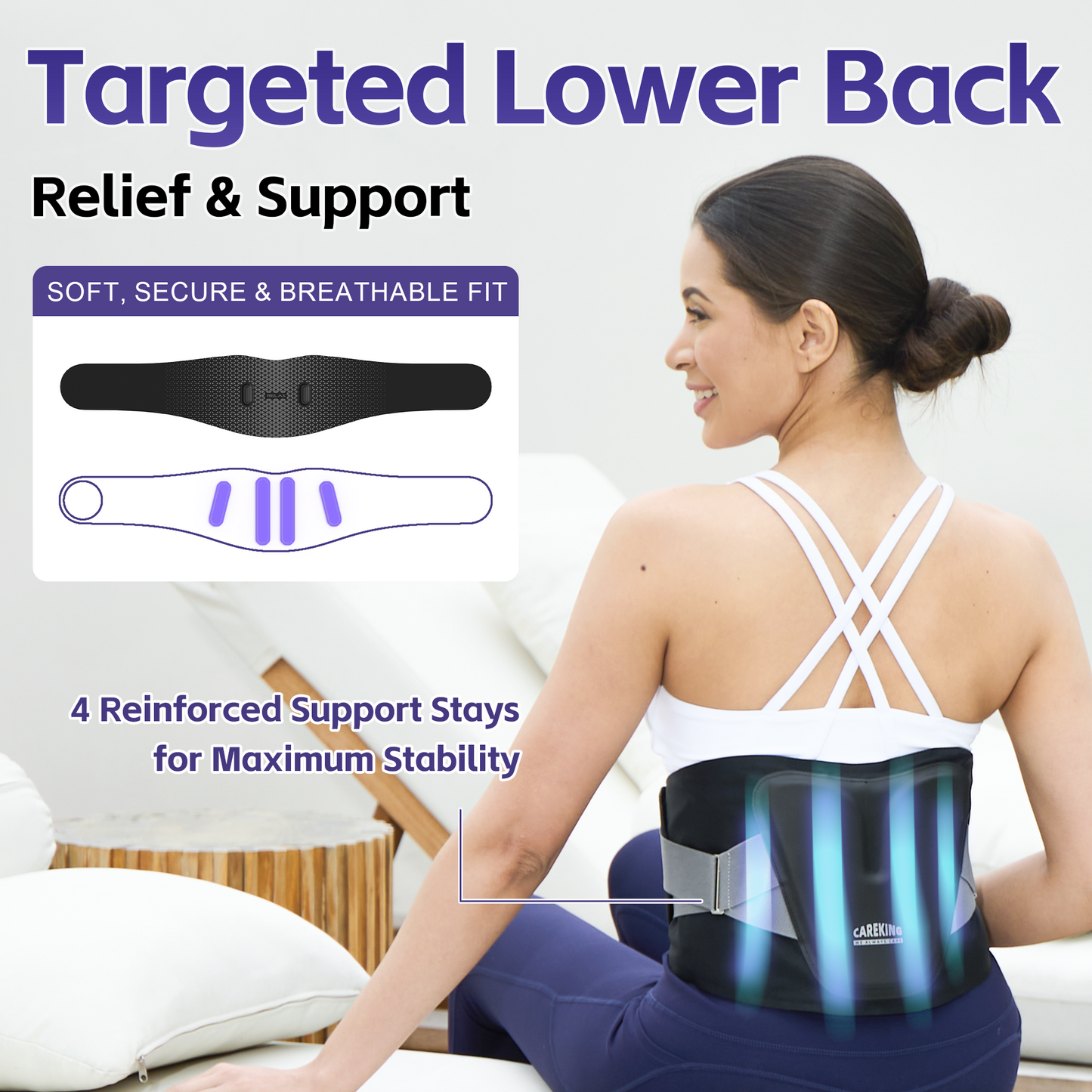 Cordless Heating Pad for Back Lower Back Pain Relief