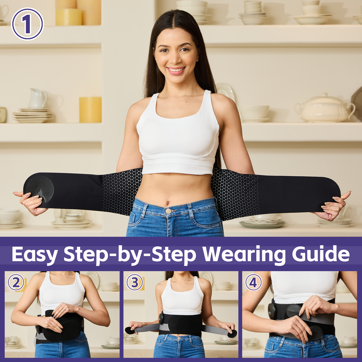 Cordless Heating Pad for Back Lower Back Pain Relief