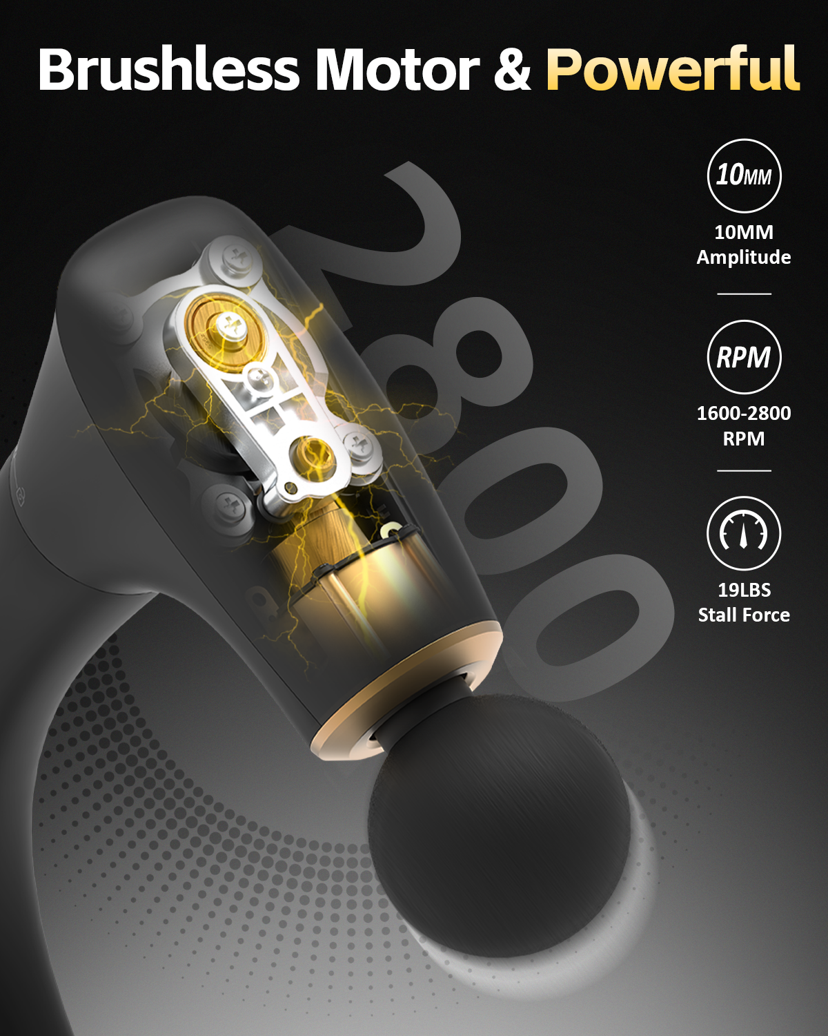 CAREKING 2-in-1 Detachable Percussion Massage Gun with Extension Handle, Back Massager for Pain Relief Deep Tissue Muscle Massager for Arm Shoulder Lower Back Thigh Waist, Gifts for Women, FSA HSA Eligible