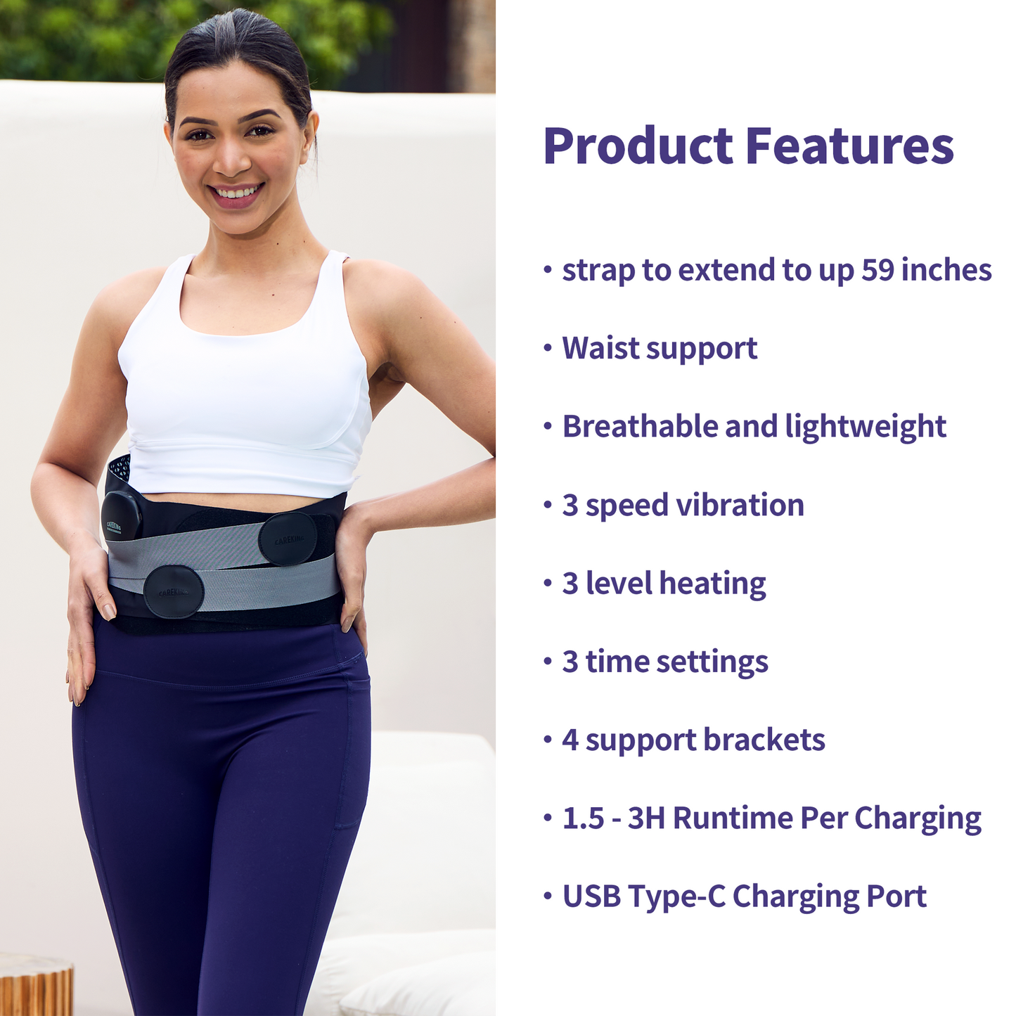 Cordless Heating Pad for Back Lower Back Pain Relief