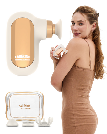 CAREKING Mini Massage Gun Travel Size, Powerful Small Massage Gun Deep Tissue for Pain Relief, Muscle Massager for Neck Shoulder Thigh Scalp Quiet Pocket Massager with Carry Case Gifts for Women