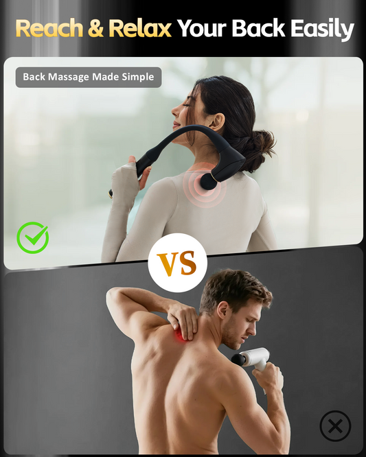 CAREKING 2-in-1 Detachable Percussion Massage Gun with Extension Handle, Back Massager for Pain Relief Deep Tissue Muscle Massager for Arm Shoulder Lower Back Thigh Waist, Gifts for Women, FSA HSA Eligible