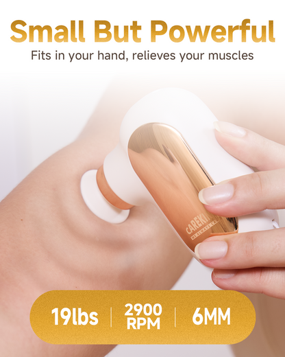 CAREKING Mini Massage Gun Travel Size, Powerful Small Massage Gun Deep Tissue for Pain Relief, Muscle Massager for Neck Shoulder Thigh Scalp Quiet Pocket Massager with Carry Case Gifts for Women