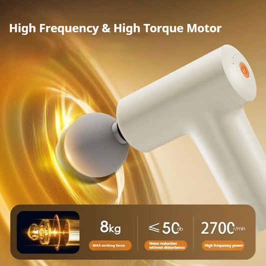 W Massage Gun Deep Tissue for Muscle Pain Relief, Back Massager with Ergonomic Handle, Portable Electric Massager for Shoulder