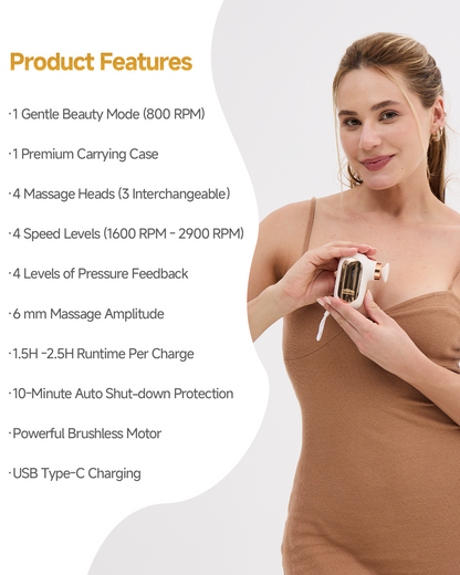 CAREKING Mini Massage Gun Travel Size, Powerful Small Massage Gun Deep Tissue for Pain Relief, Muscle Massager for Neck Shoulder Thigh Scalp Quiet Pocket Massager with Carry Case Gifts for Women