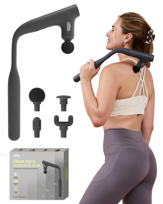 3 Style Back Massage Gun with Extended Handle for Hard-to-Reach Areas, Convertible Massager Pain Relief Deep Tissue Percussion Muscle Massager Shoulder, and Legs for Men and Women